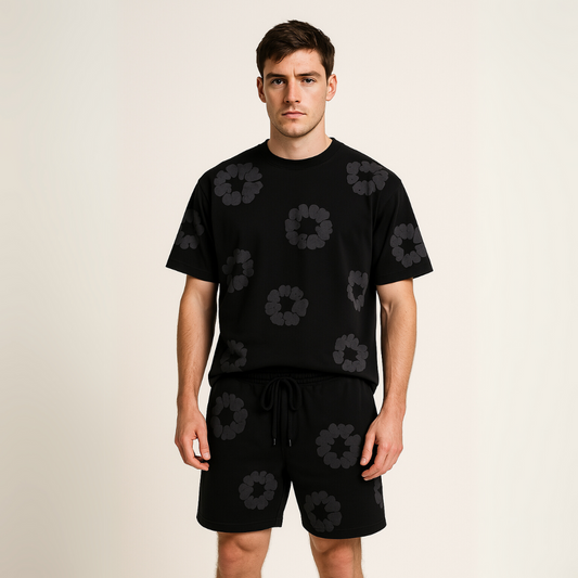 Casual Floral Mens Womens Summer Outfit Set - Luxivelle