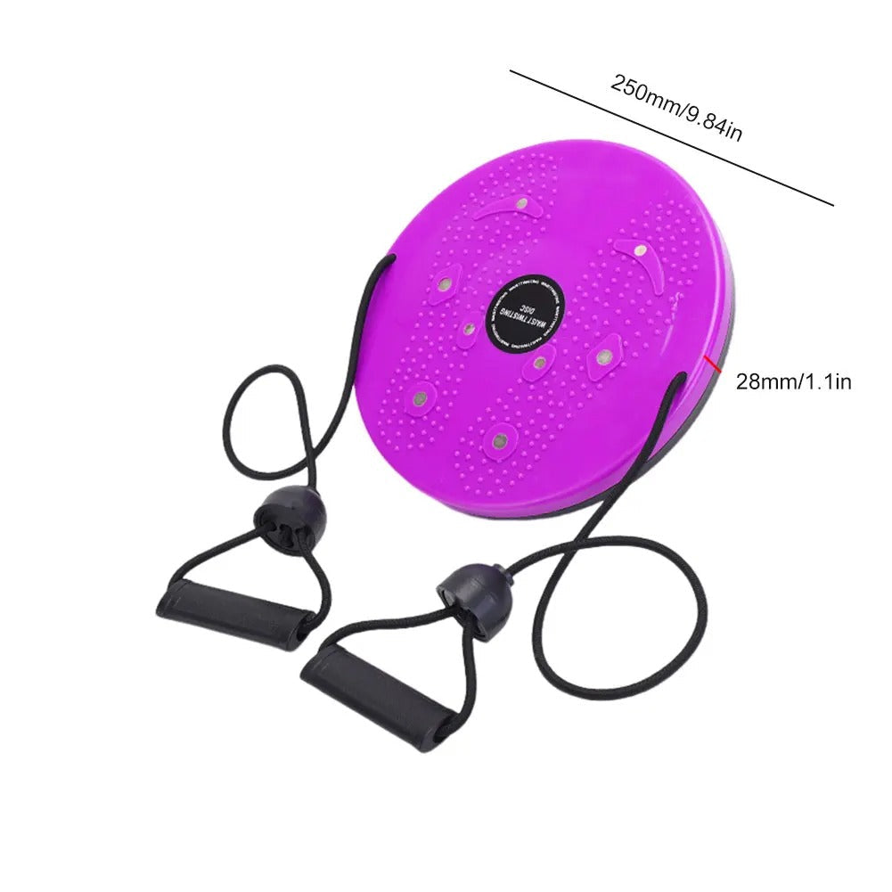 Unisex magnetic waist twisting disc in vibrant colors with massage points, enhancing balance, core strength, and flexibility.