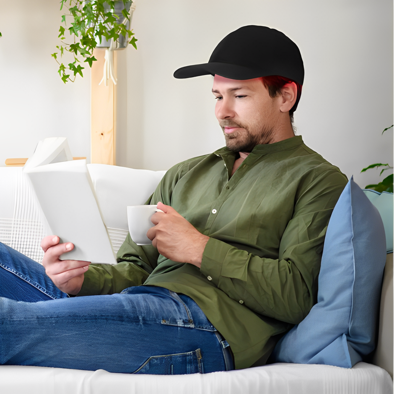 "Unisex red light infrared laser cap for hair growth, featuring advanced LED and laser technology for dense, healthy hair."