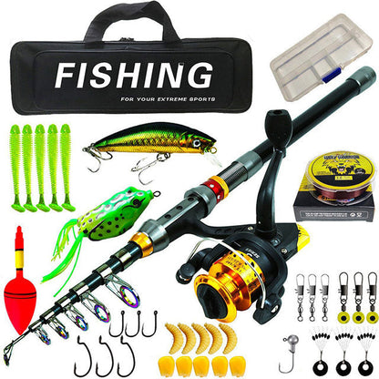 Portable Fishing Rod Set with Carry Case - Luxivelle
