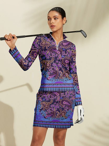 Women's Lightweight Breathable Golf Quarter Zip Shirt - Luxivelle