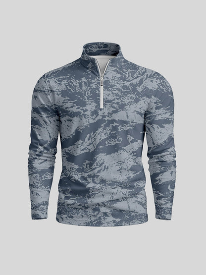 Moisture Wicking Mens Golf Quarter Zip Shirt UPF50 - Luxivelle