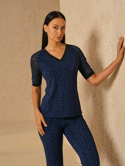 Premium Leopard Breathable Golf Polo Shirt - Luxivelle