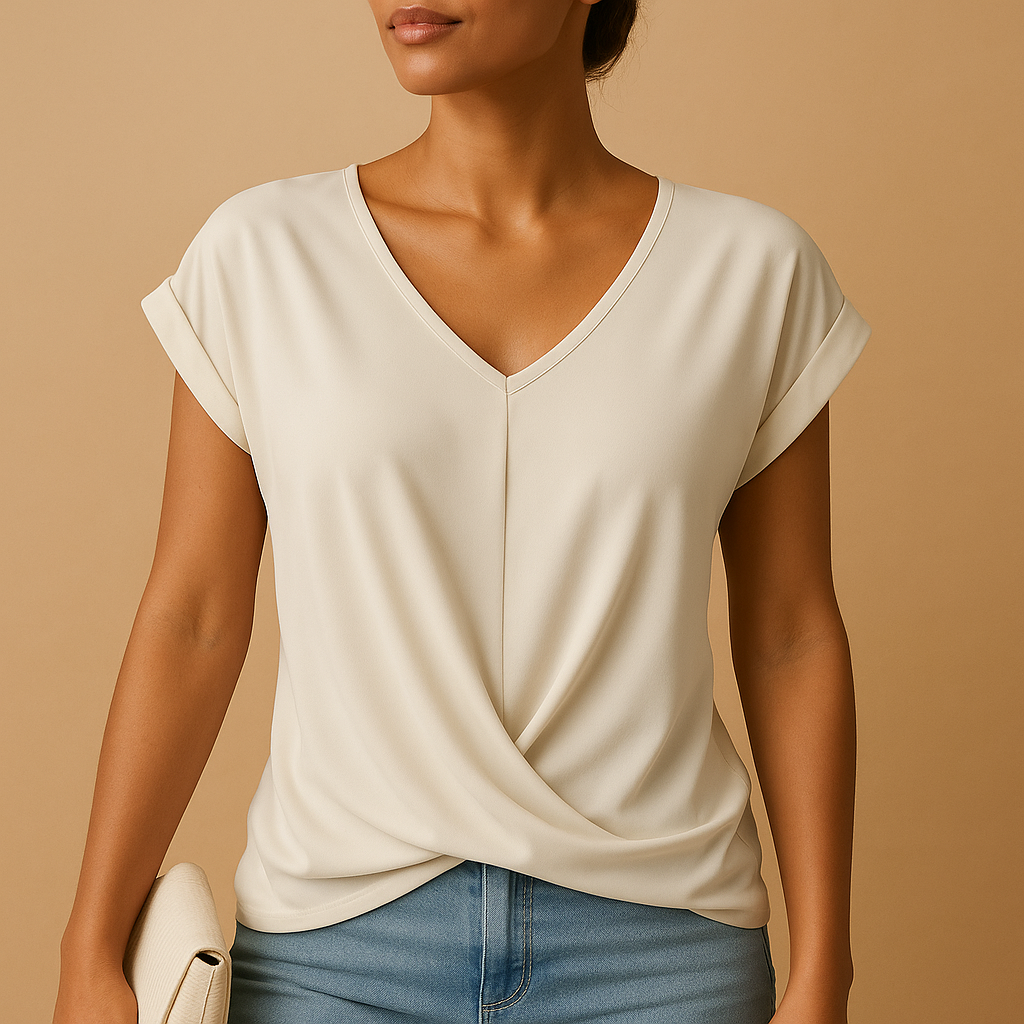 Women's Classic V-Neck Blouse - Luxivelle