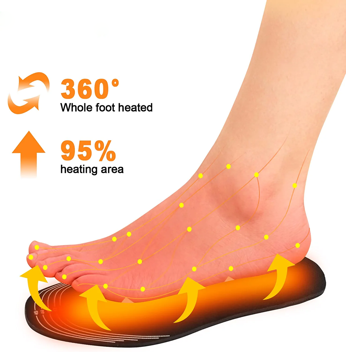Warm Heating Insoles for Boots and Outdoor Shoes