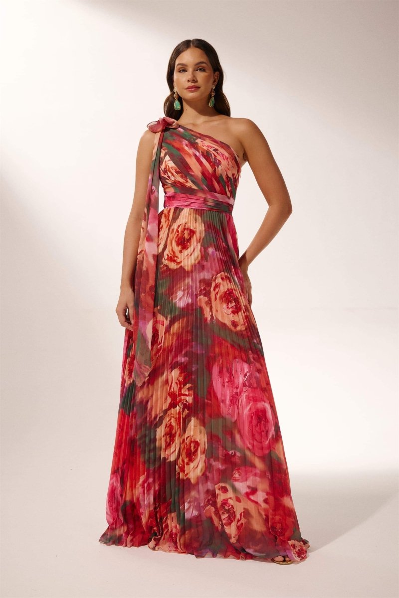 Irma | Asymmetric Floral Dress