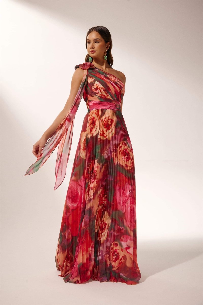 Irma | Asymmetric Floral Dress