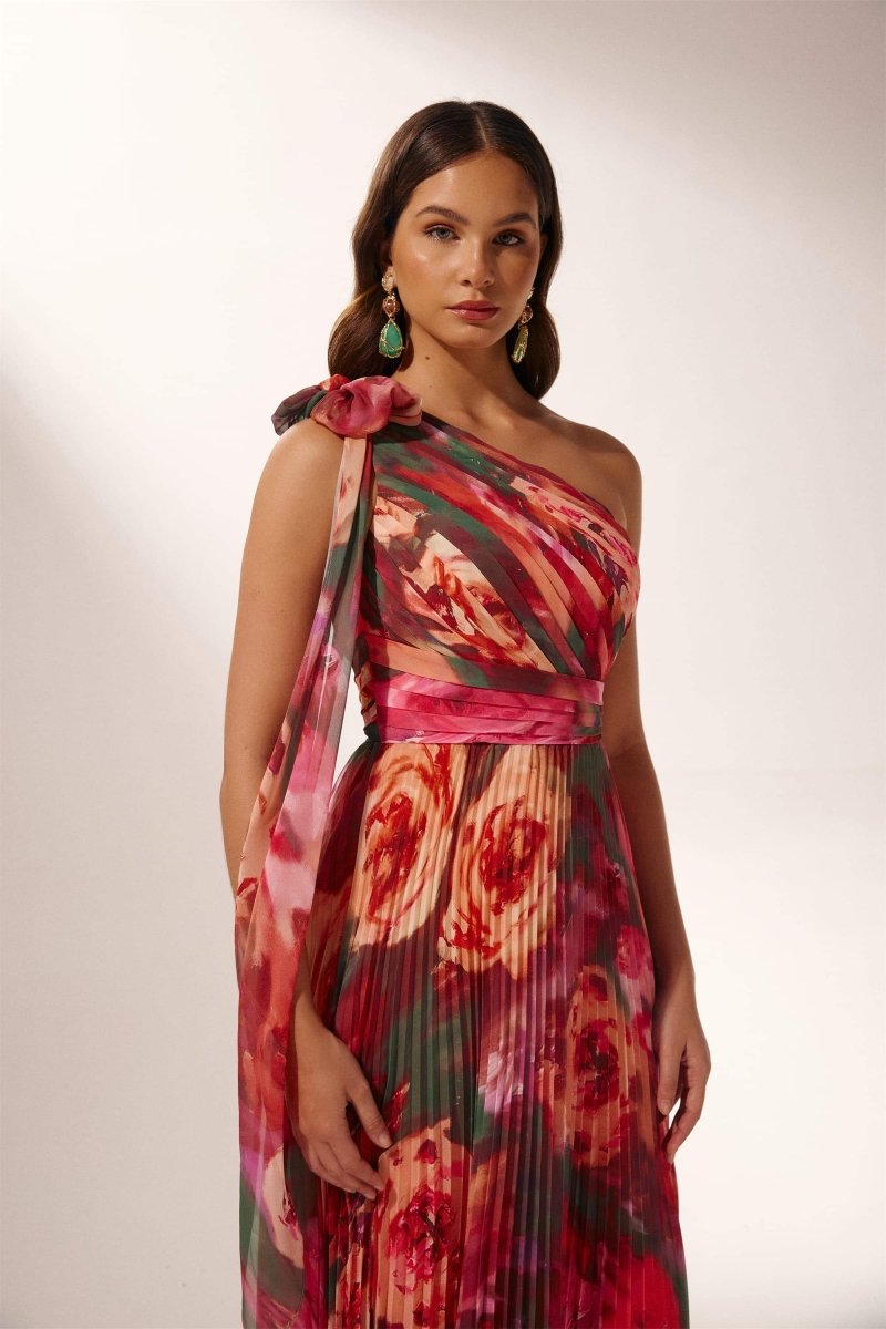 Irma | Asymmetric Floral Dress