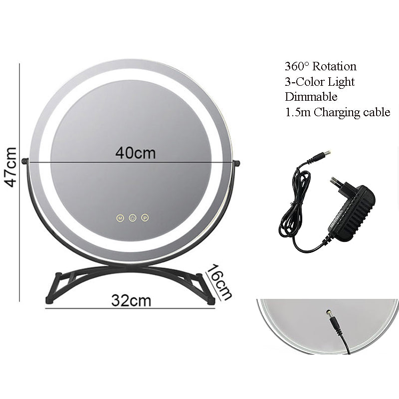 LED Lighted Vanity Mirror with Touch Control - Luxivelle