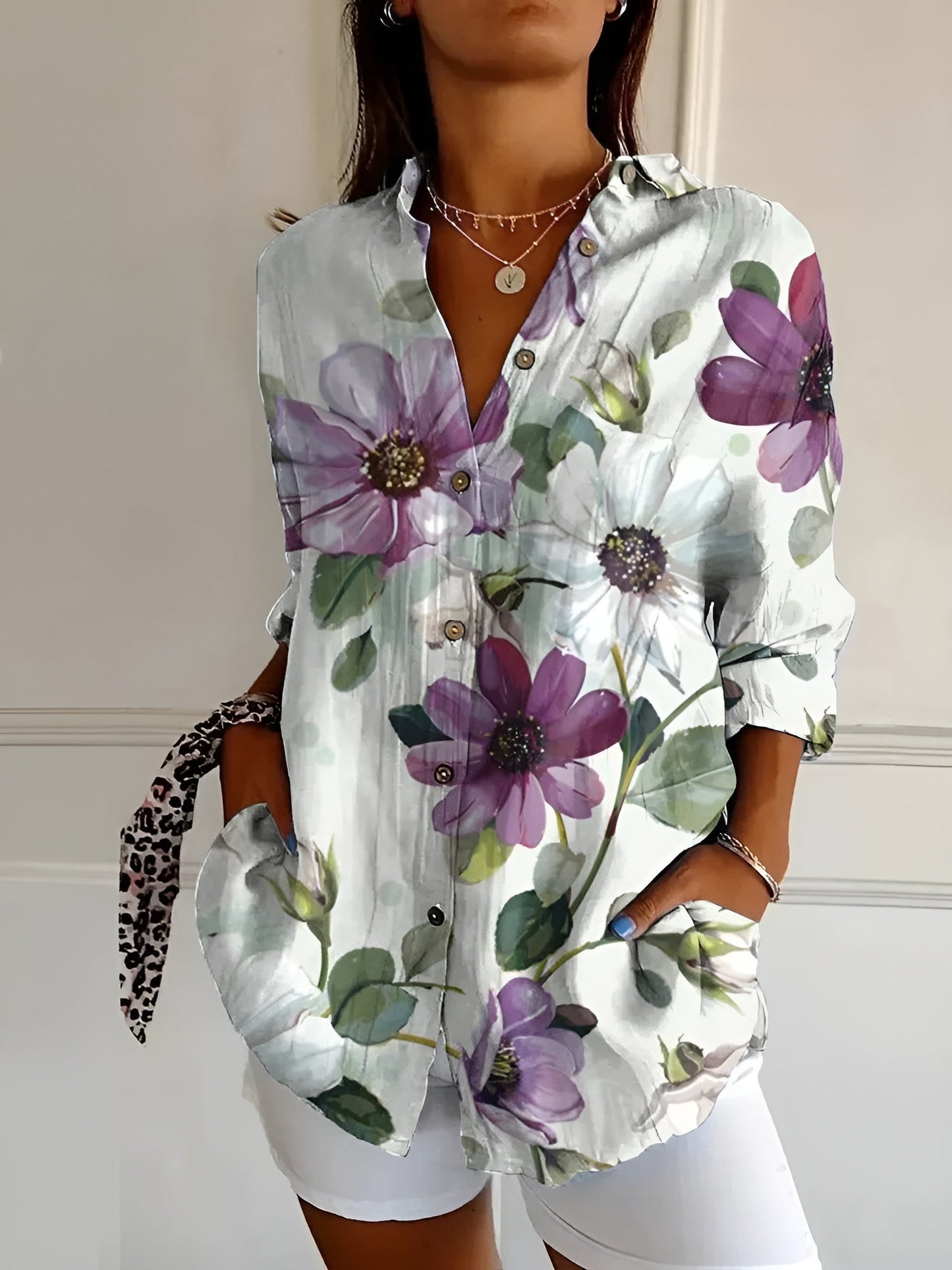 Fashionable Women's Blouse with Cute Designs