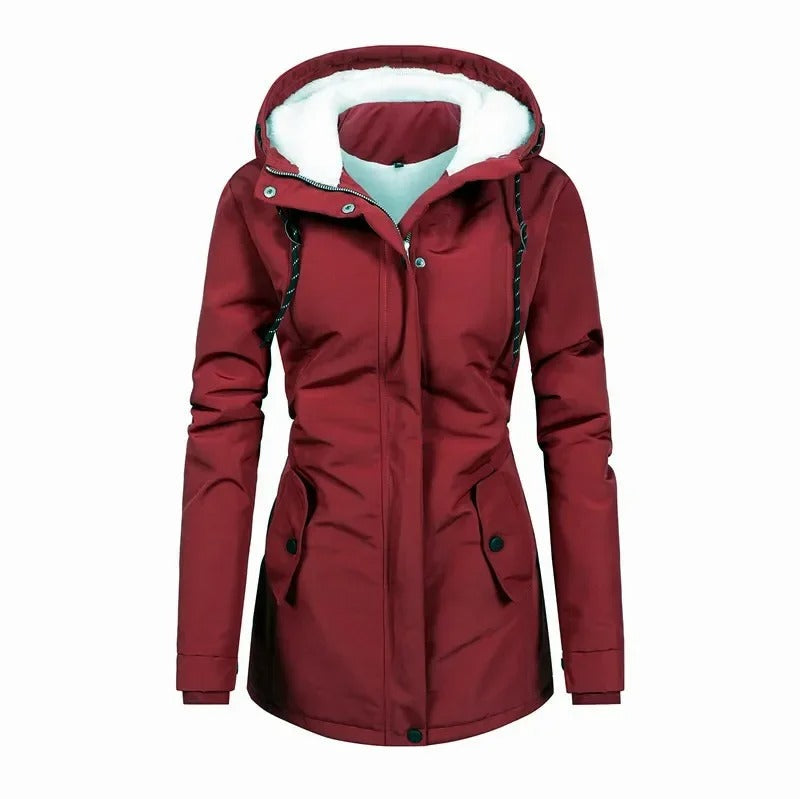 Christin | Waterproof long coat with hood