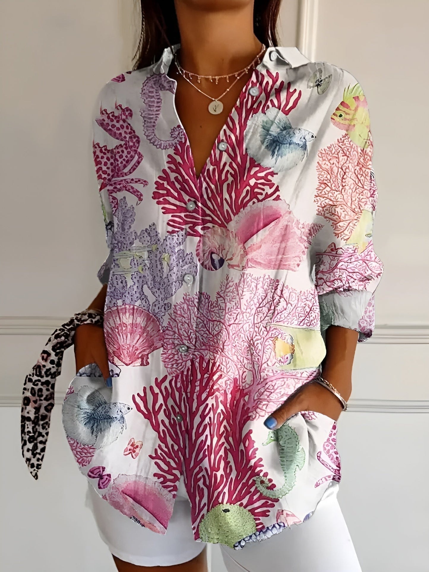 Fashionable Women's Blouse with Cute Designs