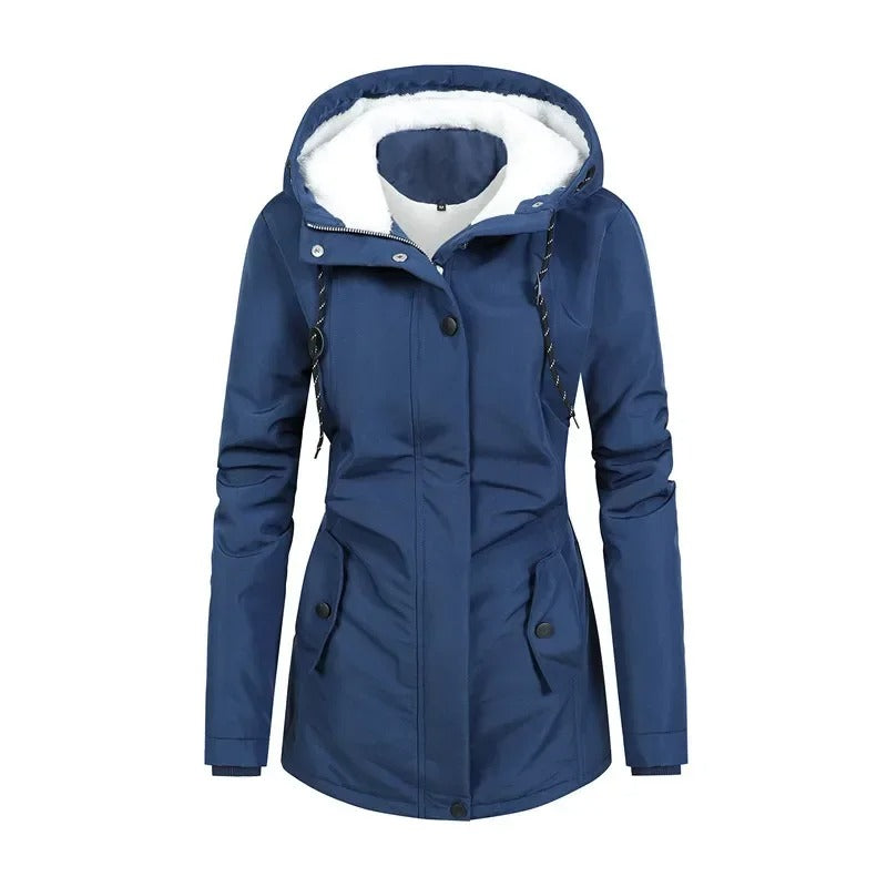 Christin | Waterproof long coat with hood