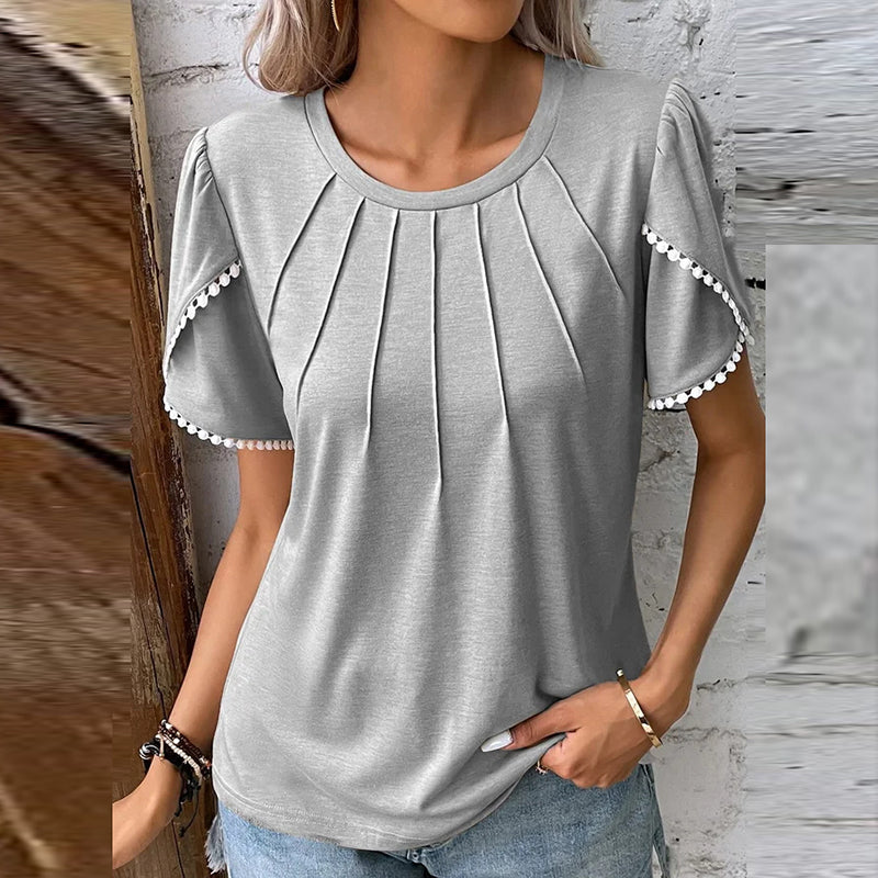 Ladies' Classic Floral Short-Sleeve Top