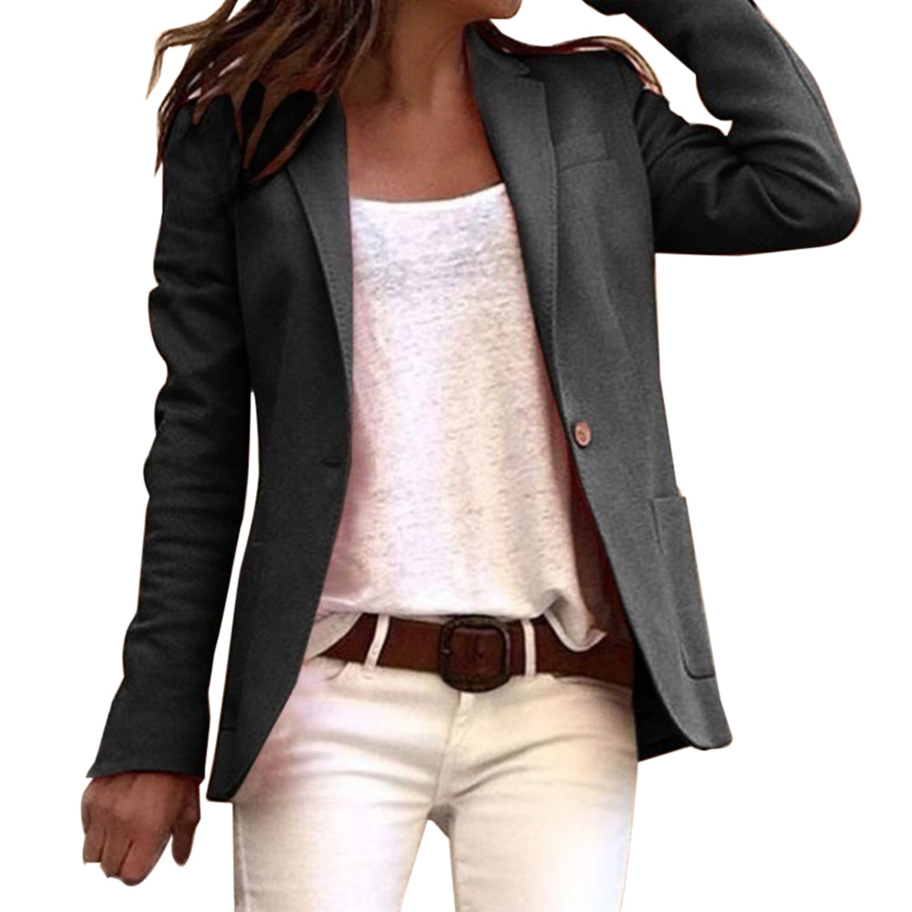 Classic Fit Women's Blazer with Simple Design - Luxivelle
