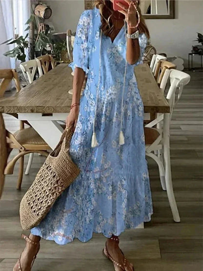 Ladies Floral Long Summer Dress