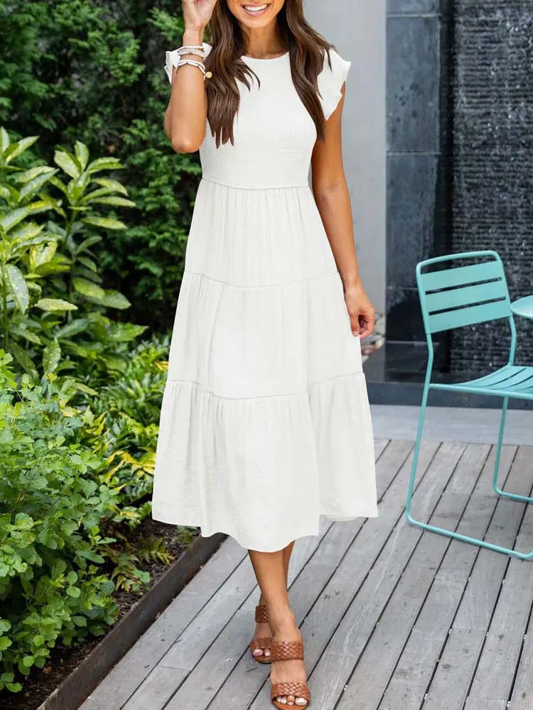 Flattering Fit Dress with Belly Control