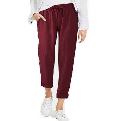 Casual Lightweight Mens Summer Pants Straight Leg Style