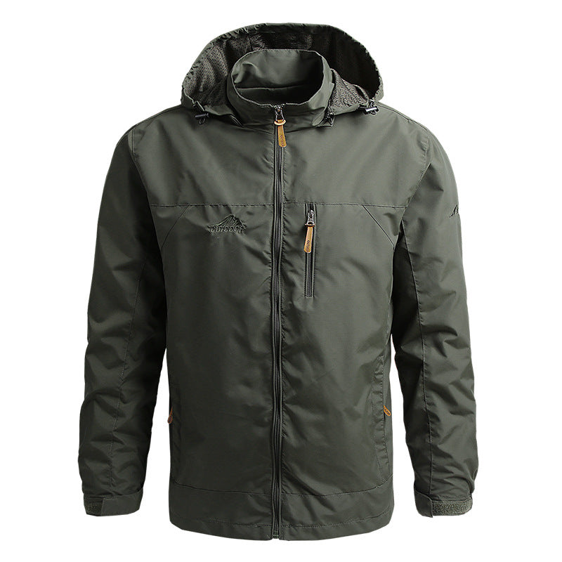 Waterproof Men's Breathable Zip Up Jacket