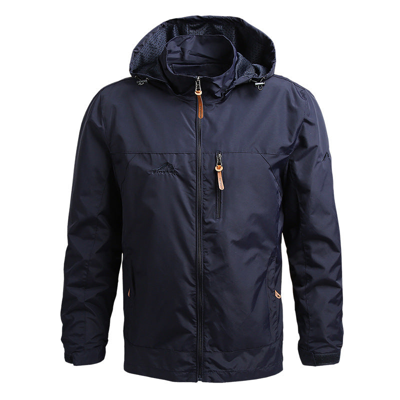 Waterproof Men's Breathable Zip Up Jacket