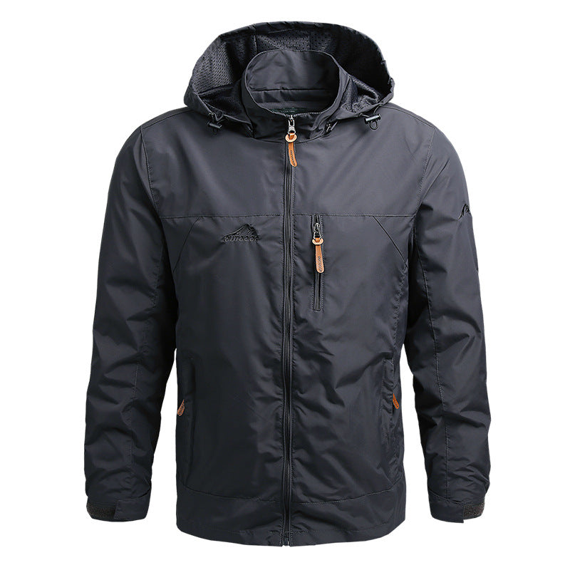 Waterproof Men's Breathable Zip Up Jacket