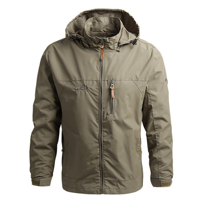 Waterproof Men's Breathable Zip Up Jacket