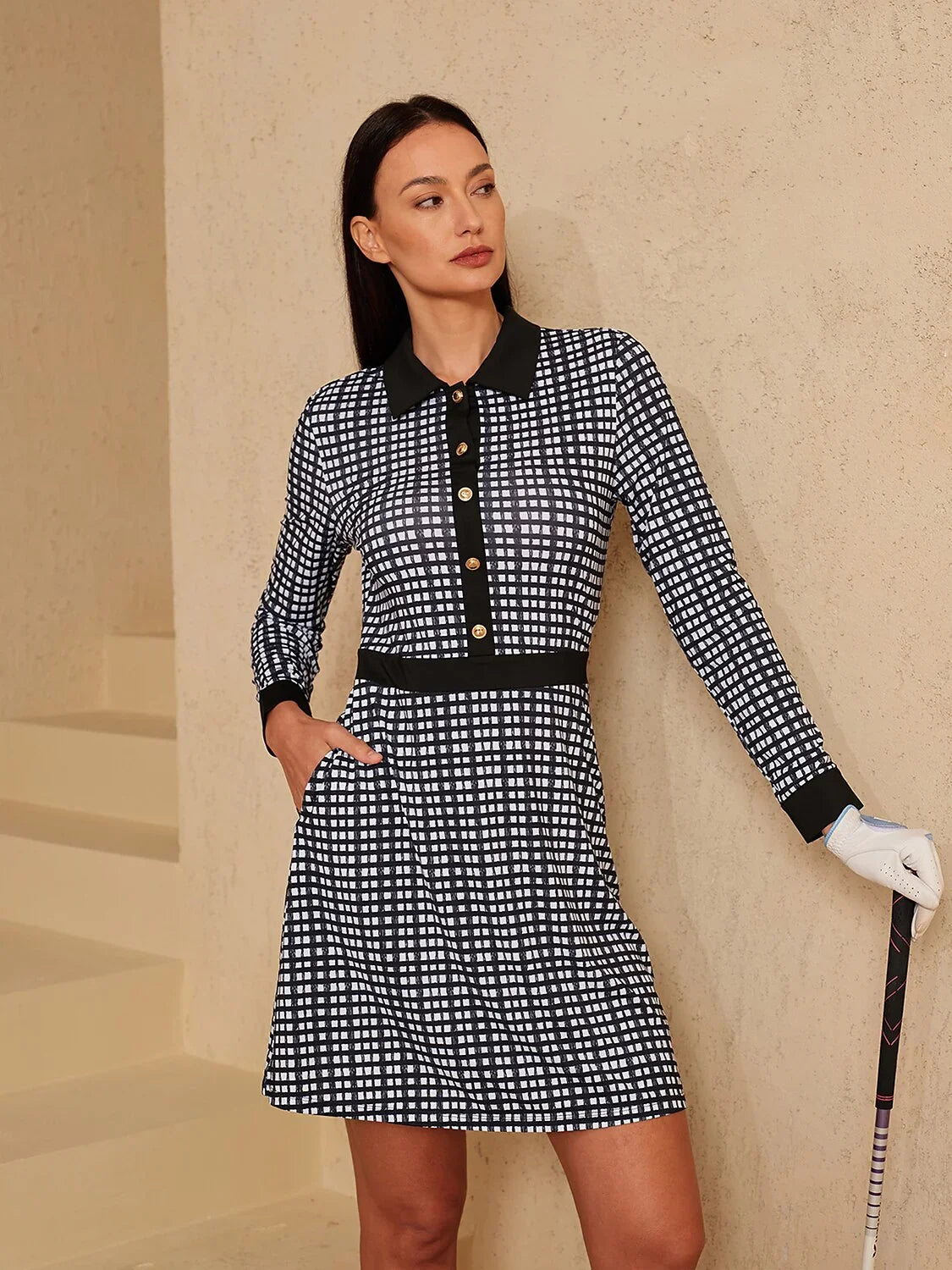 Classic Casual Long Sleeve Sun Dress UPF 50+ Protection