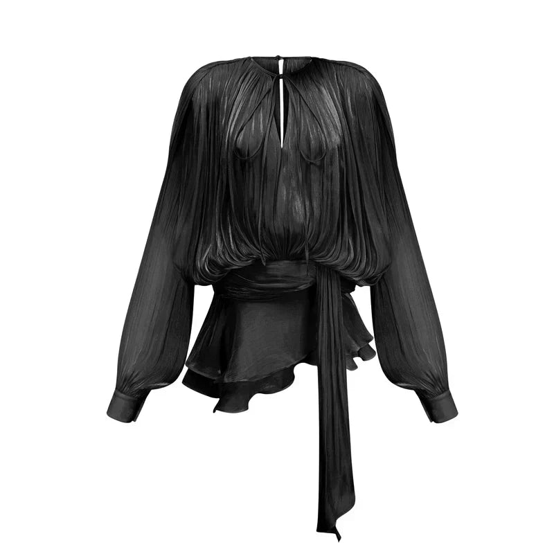 Flowy Chic Silk Blouse