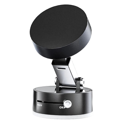 "Versatile magnetic phone mount with 360° rotation on desk, sleek design, modern and flexible for convenient phone positionin