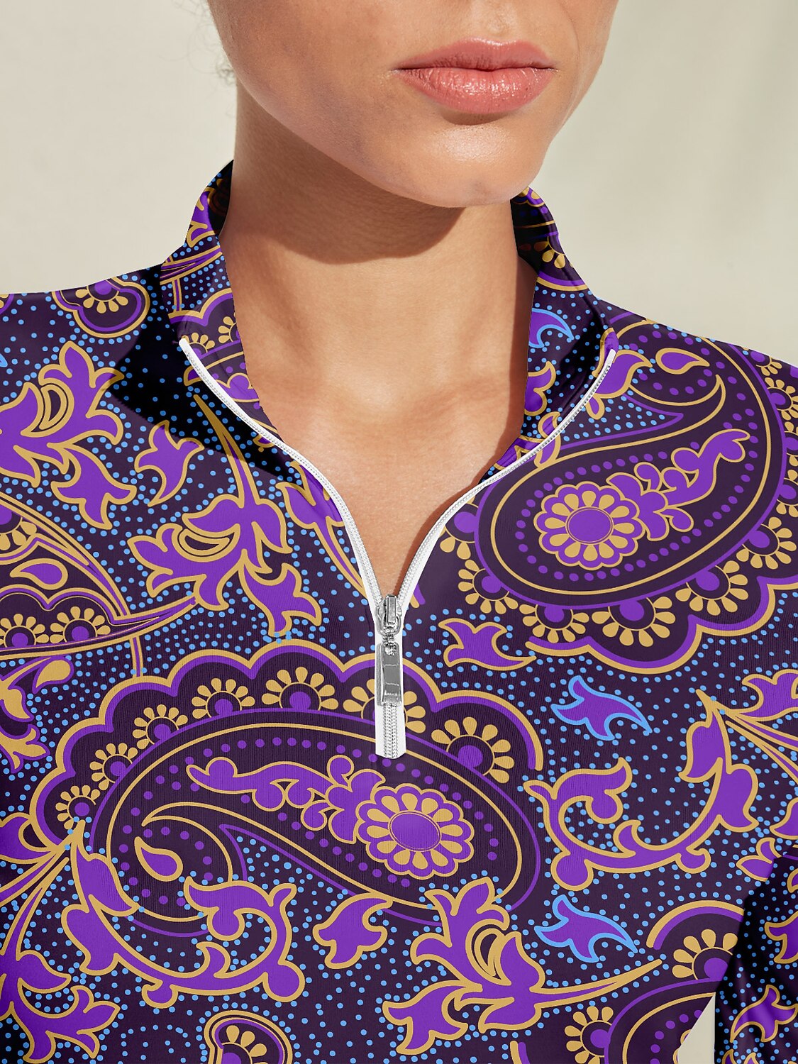 Women's Lightweight Breathable Golf Quarter Zip Shirt