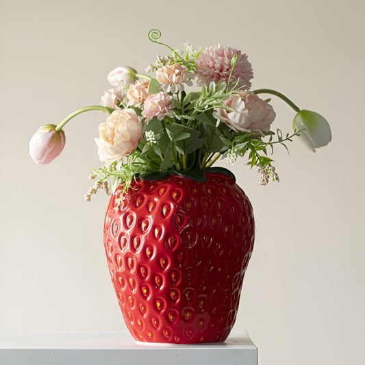 Colorful Floral Ceramic Vase - Chic Decorative Style - Luxivelle
