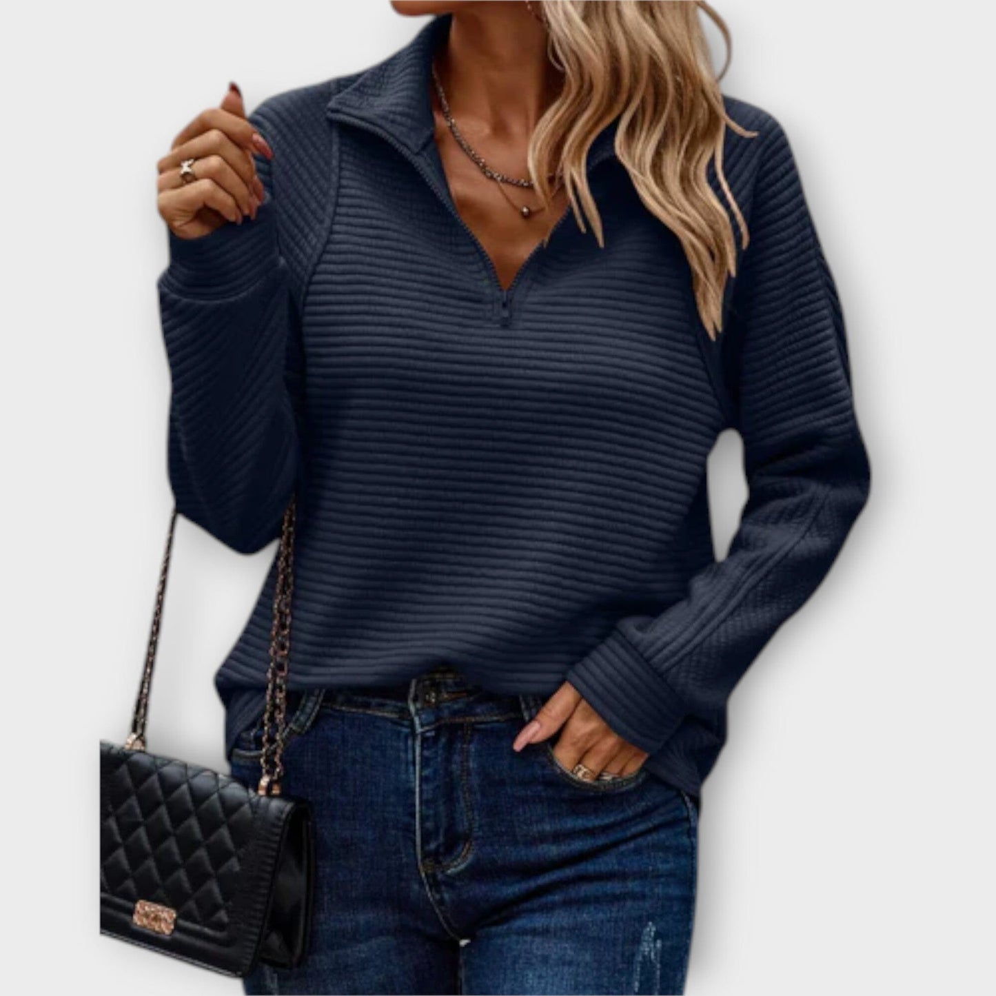 Casual Fleece Half-Zip Sweater