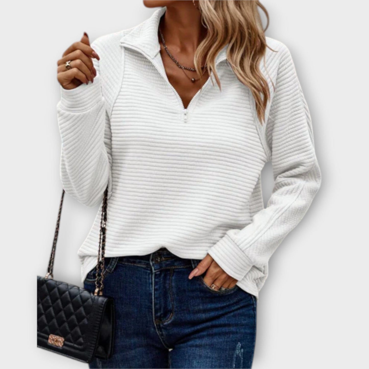 Casual Fleece Half-Zip Sweater