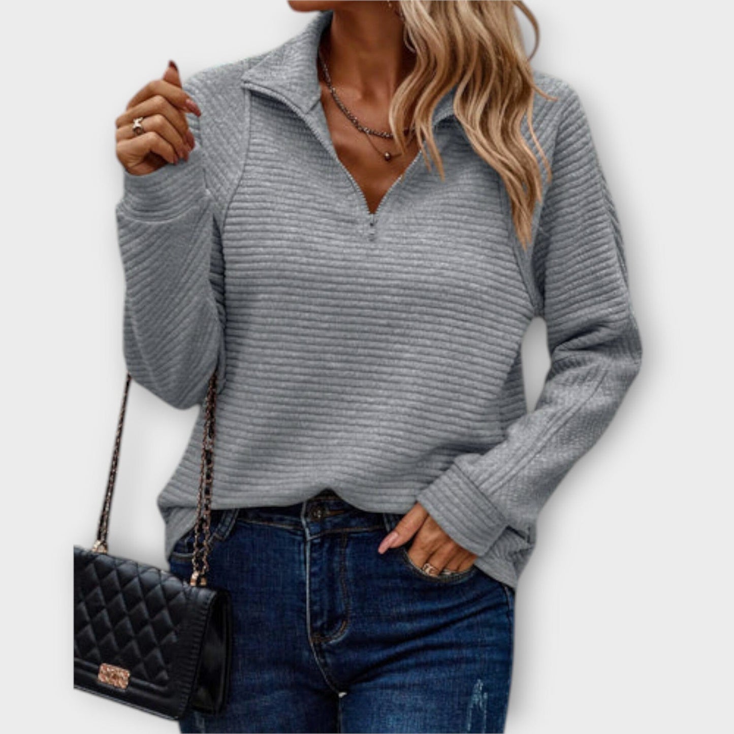 Casual Fleece Half-Zip Sweater