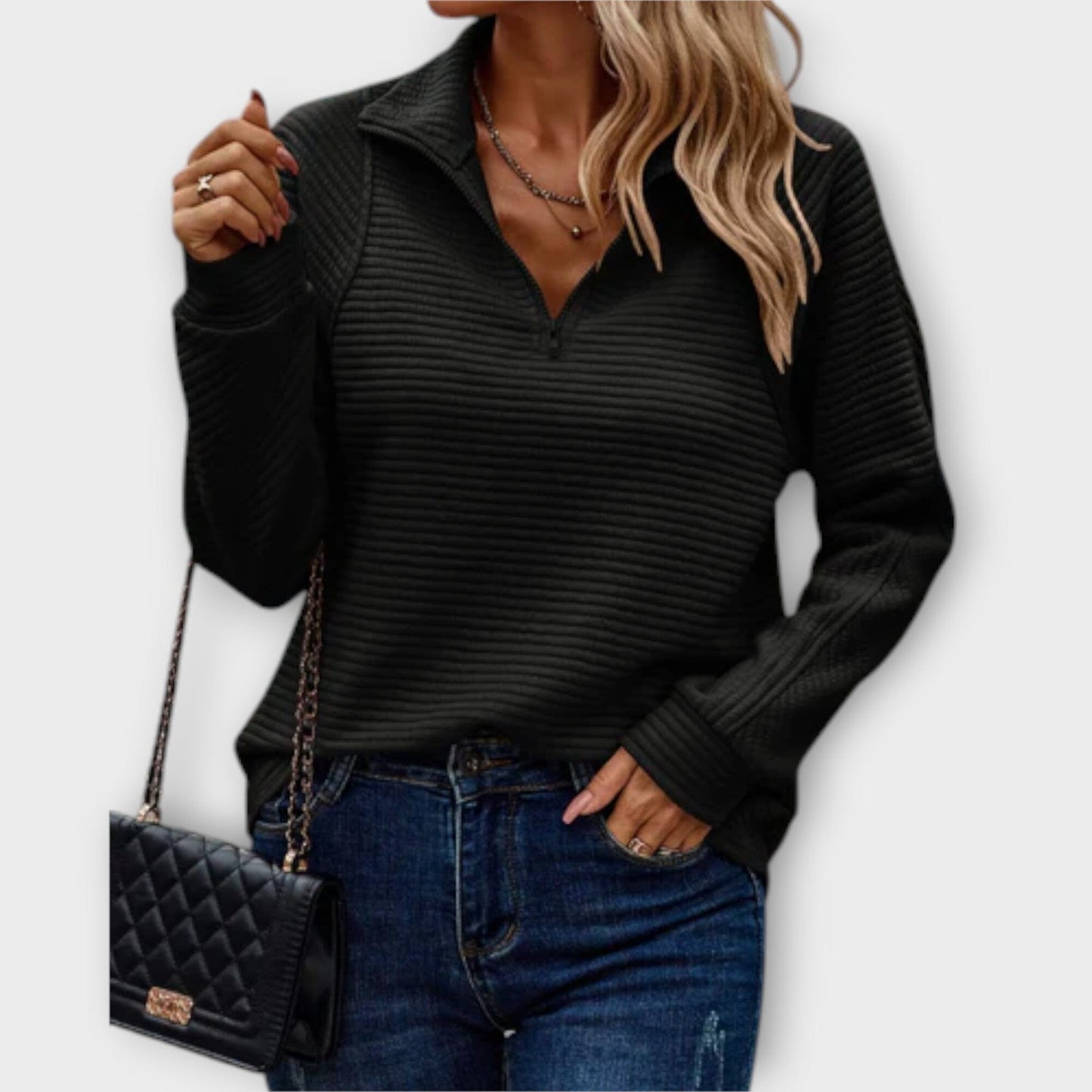 Casual Fleece Half-Zip Sweater