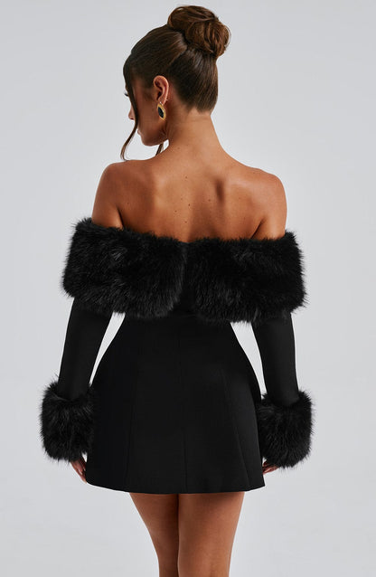 Eliza | Luxurious Fur Dress