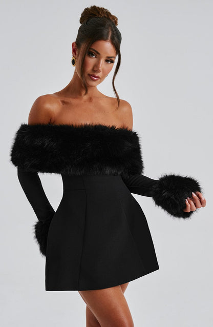 Eliza | Luxurious Fur Dress