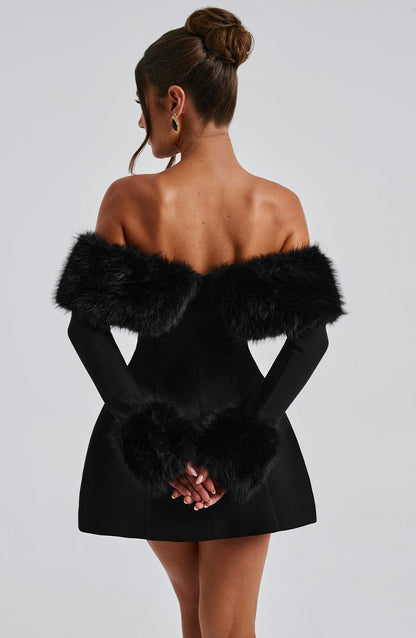 Eliza | Luxurious Fur Dress