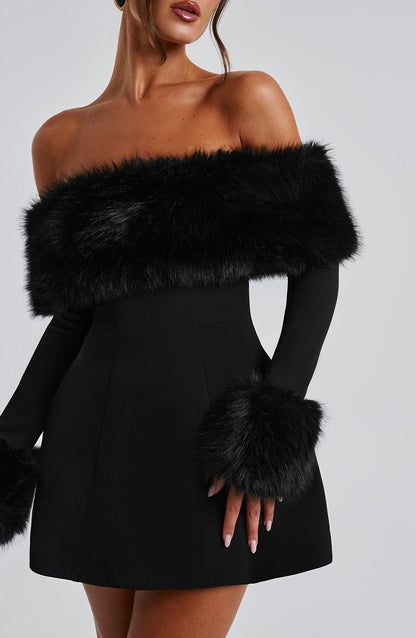 Eliza | Luxurious Fur Dress