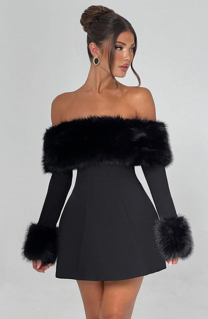 Eliza | Luxurious Fur Dress