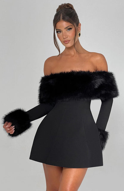 Eliza | Luxurious Fur Dress