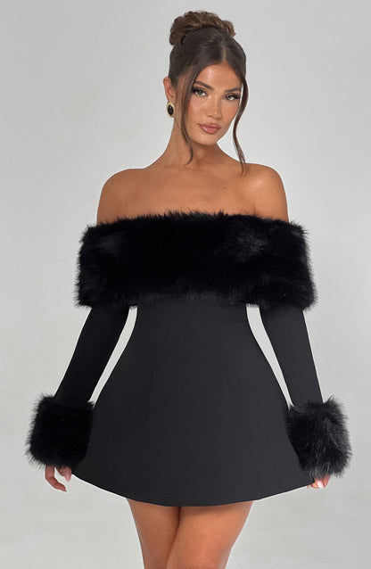 Eliza | Luxurious Fur Dress