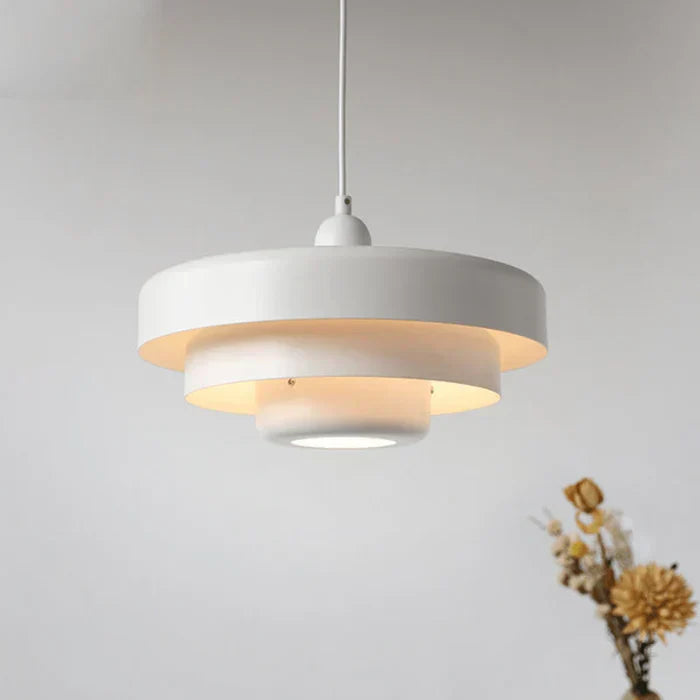 "Vintage LED pendant light with classic metal and elegant finish, available in vibrant colors for interior spaces."