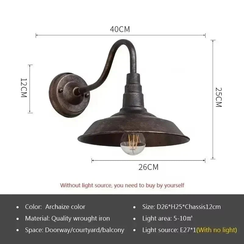 Classic Outdoor LED Wall Lamp - Rustic Style - Luxivelle