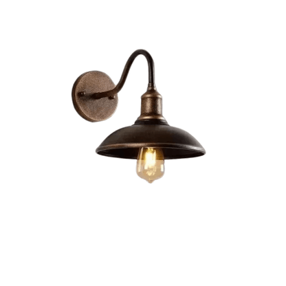"Vintage-style Retro LED Wall Light with wrought iron, ideal for indoor/outdoor decor, available in multiple colors."