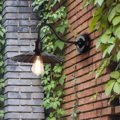 "Vintage-style Retro LED Wall Light with wrought iron, ideal for indoor/outdoor decor, available in multiple colors."