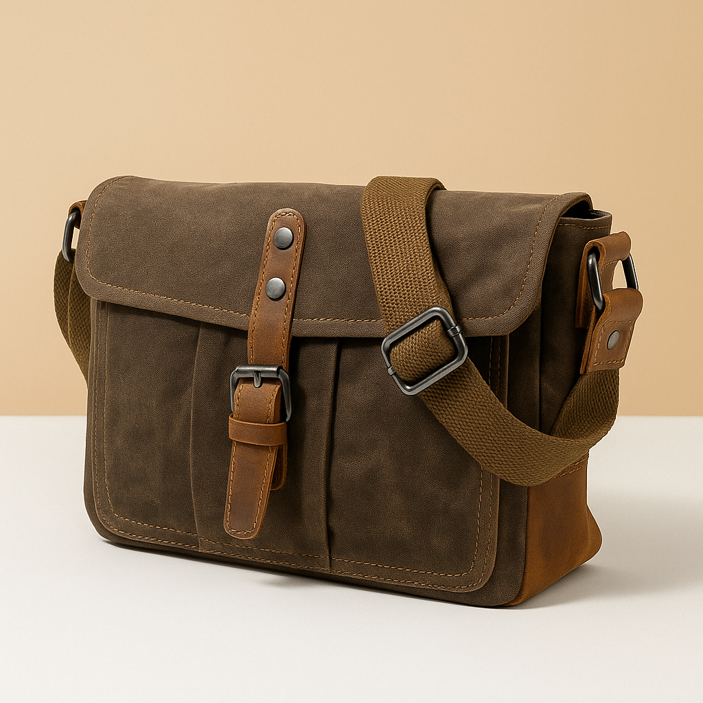 Classic Water Resistant Canvas Crossbody Bag - Luxivelle