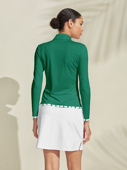 Colorful Marine Sport Quarter Zip Golf Shirt UPF50