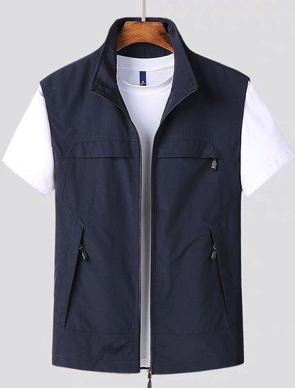 Men's Casual Short Sleeve Pocket Sweater