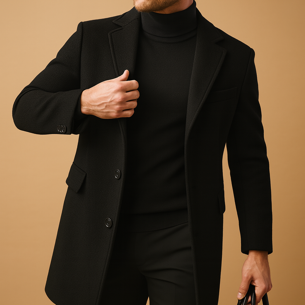 Classic Men's Winter Overcoat Leonard - Luxivelle